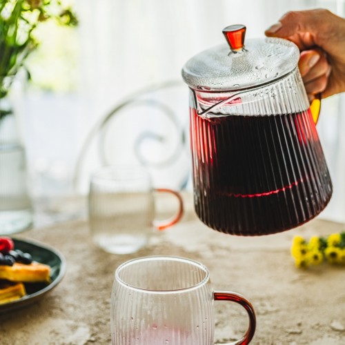 Borosilikatinis arbatinukas JUSTINE AMBER, 1 l