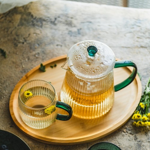 Borosilikatinis arbatinukas JUSTINE GREEN, 1 l