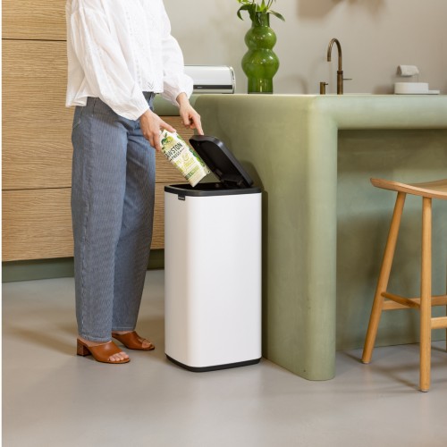 Šiukšlių dėžė Brabantia Bo Touch, baltos sp., 30 L
