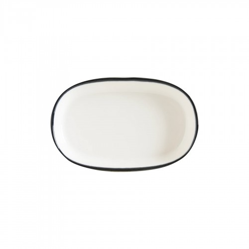 Lėkštė ovali Bonna LINEA BLACK, 10 cm