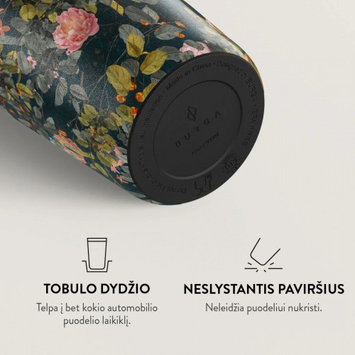 Puodelis kavai + dangt. Burga Bloomy Garden, 500 ml