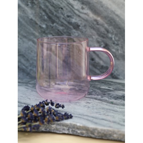 Borosilikatinis puodelis COLOR, rožinės sp., 300 ml