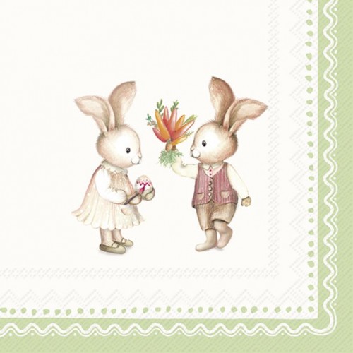 Servetėlės IHR EASTER GIFTS, kreminės sp., 25 x 25 cm