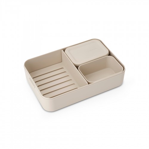 Pietų dėžutė Brabantia MAKE & TAKE BENTO, su skyreliais, smėlio sp., didelė