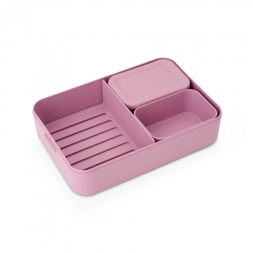 Pietų dėžutė Brabantia MAKE & TAKE BENTO, su skyreliais, rožinės sp., didelė