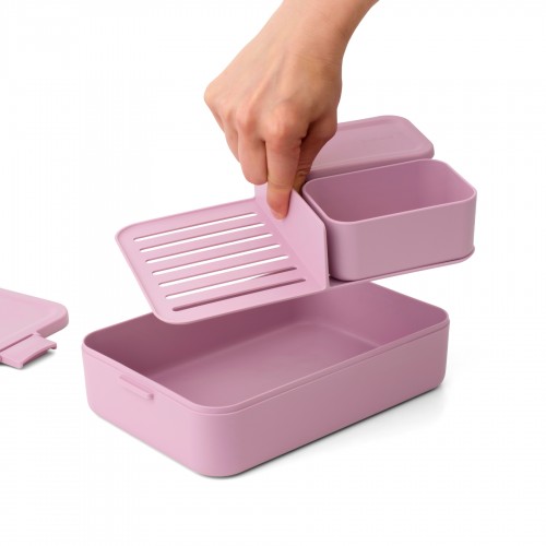 Pietų dėžutė Brabantia MAKE & TAKE BENTO, su skyreliais, rožinės sp., didelė