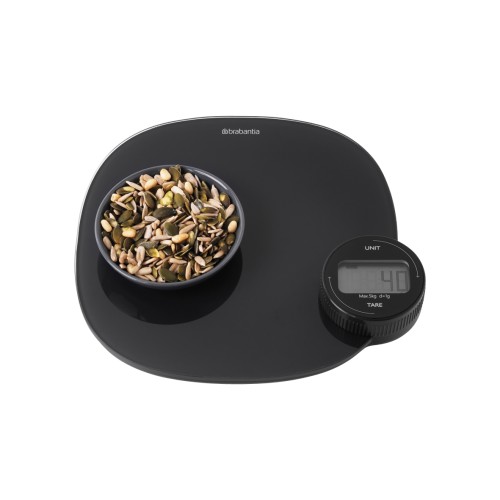 Virtuvinės svarstyklės Brabantia TASTY+, tamsiai pilkos sp.
