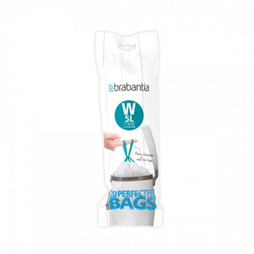 šiukšlių maišai Brabantia PERFECTFIT W dydis 5 l, 20 vnt.