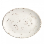 Balta ovali porcelianinė lėkštė Bonna GRAIN, 31 cm