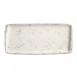 Balta stačiakampė porcelianinė lėkštė Bonna GRAIN, 34x16 cm